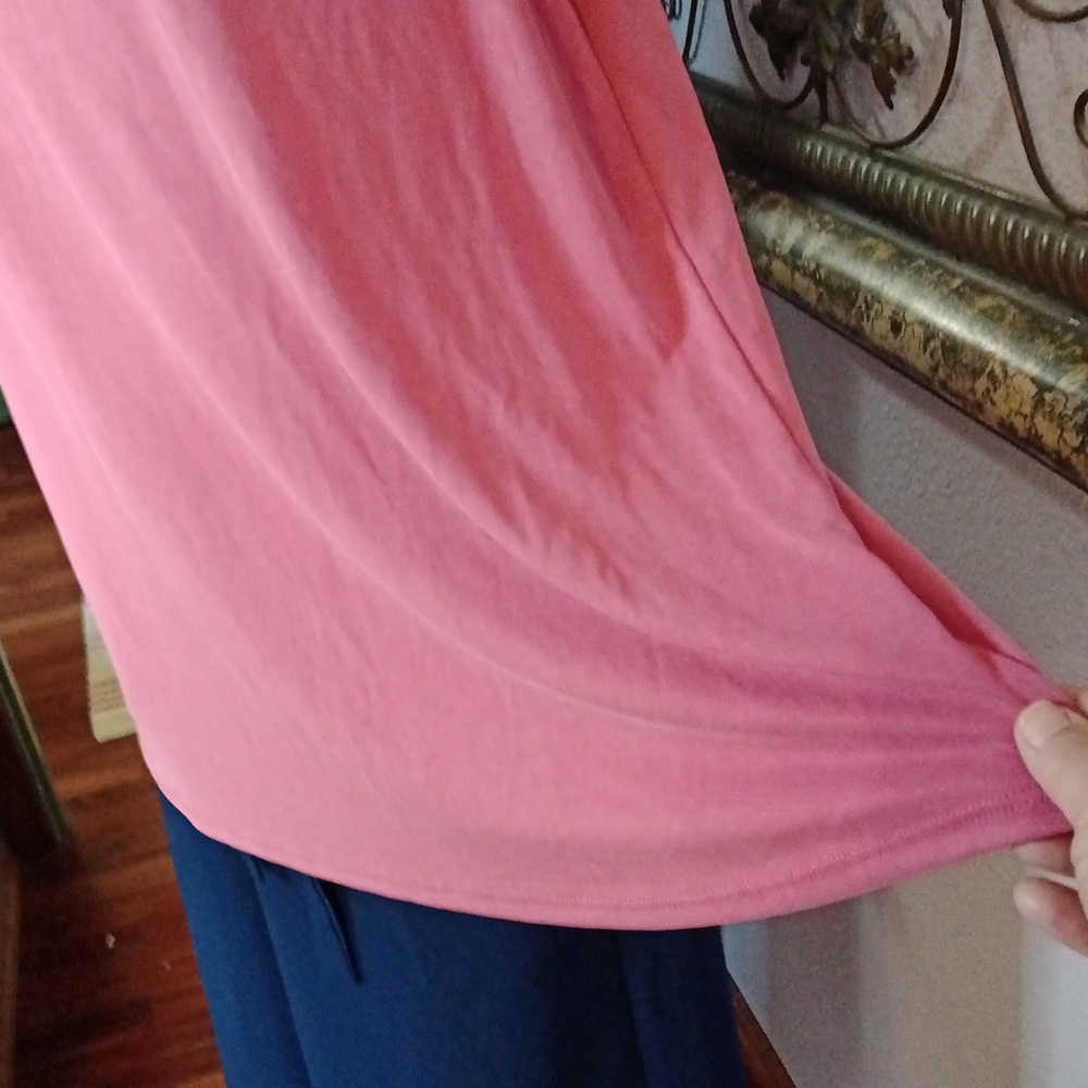 NWT Anthropologie Lavender Field Statement Neckline Rose Colored SL Top Sz S - Picture 4 of 11